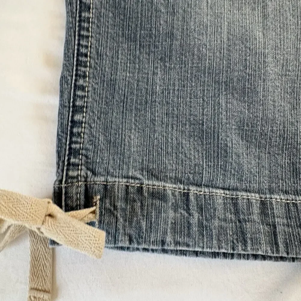 Vintage Y2K Chico's Platinum Long Bermuda Shorts Women’s 2 (12) Utility Skimmers